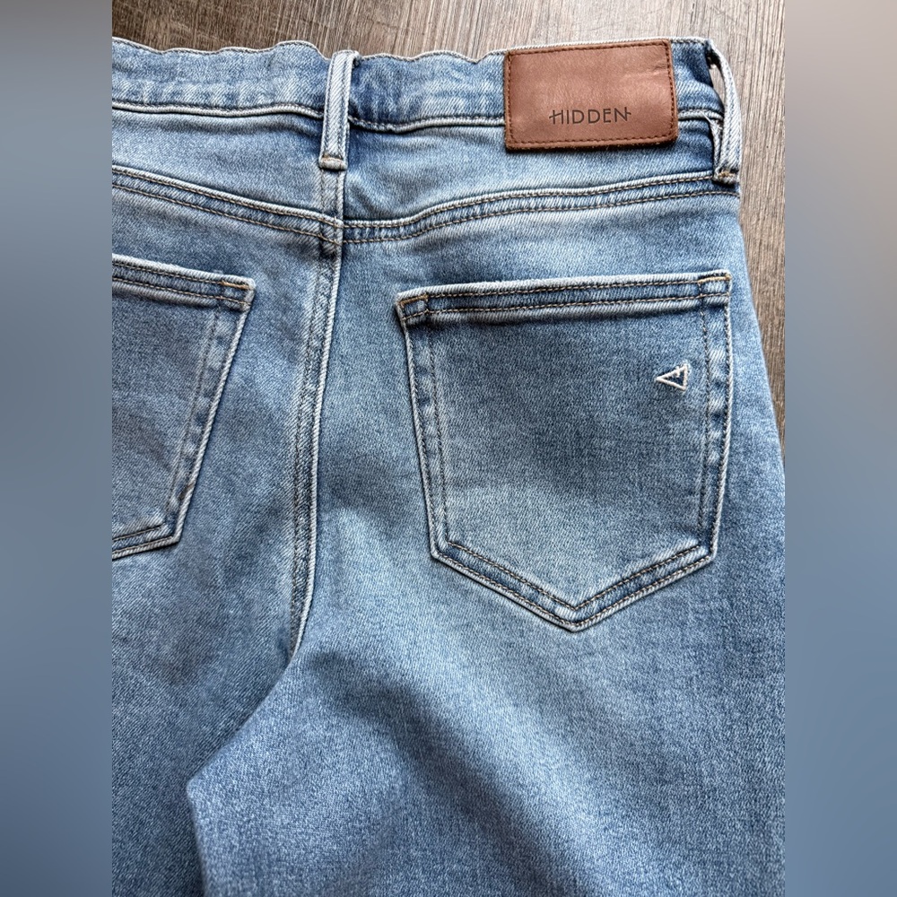 Hidden Los Angeles Denim Wide Leg Jeans Cutoff Hem Size 25 - Picture 5 of 6